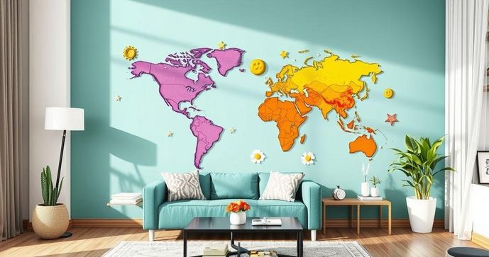 Adesivo de parede diferente transforma ambientes com estilo e criatividade Adesivo de parede diferente transforma ambientes com estilo e criatividade